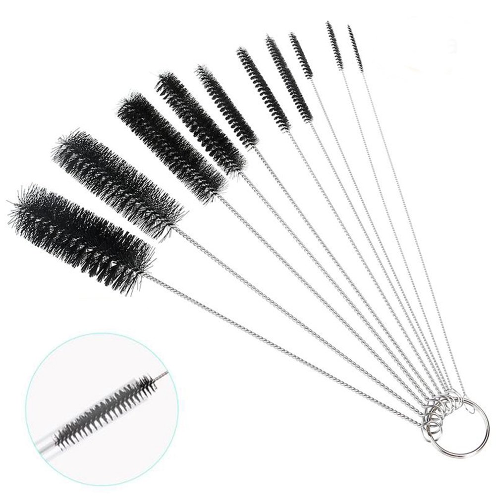 Tube Cleaning Brushes Set with Nylon Bristles, 10 Pieces Cleaning Kit