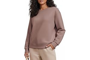 PINSPARK Soft Crewneck Sweatshirt for Women Long Sleeve Lightweight Pullover Yoga Casual Sweatshirts Fall Fashion 2025