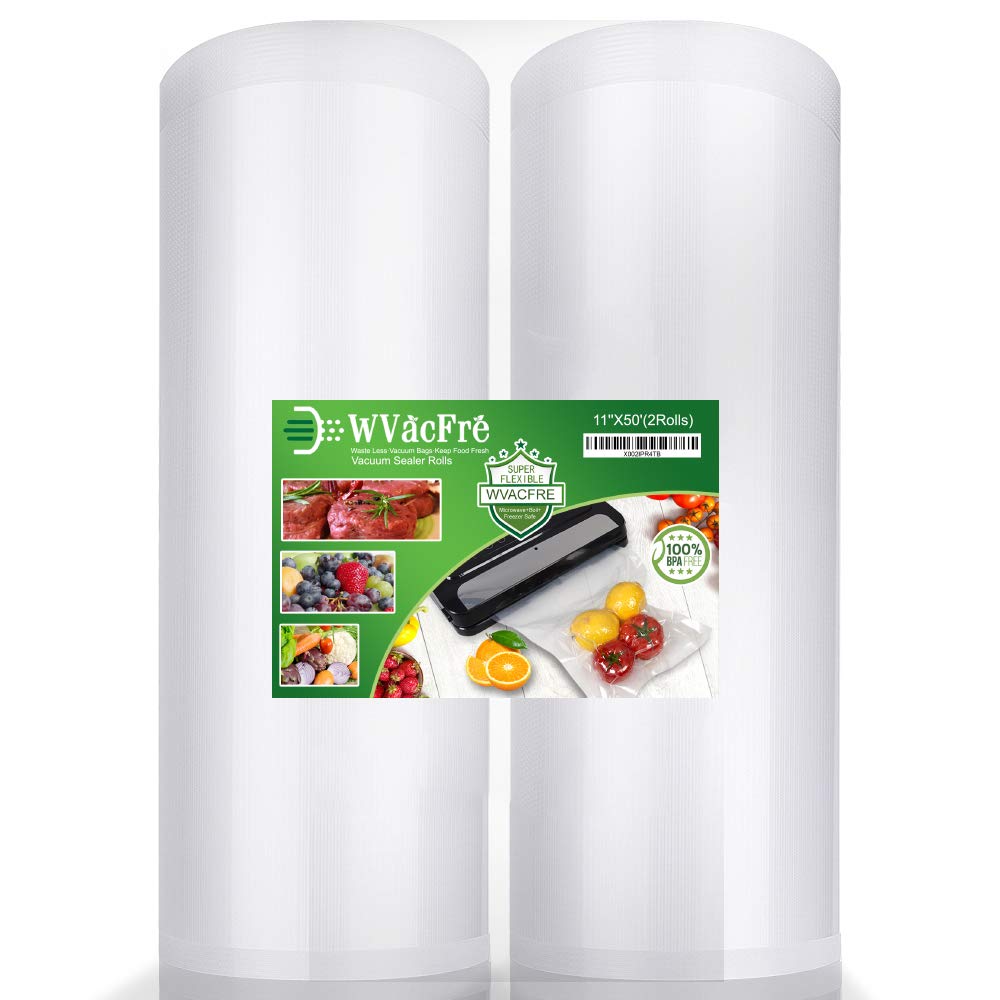 2Pack11X50 Vacuum Sealer Freezer Bags with Commercial Grade,BPA Free,Heavy Duty,Great for Food Vac Storage or Sous Vide Cooking