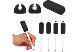 Sinbana 5pcs Weighted Pen Grips, Silicone Handwriting Weighted Pen Grips Ergonomic Design Writing Auxiliary Supplies for Kids