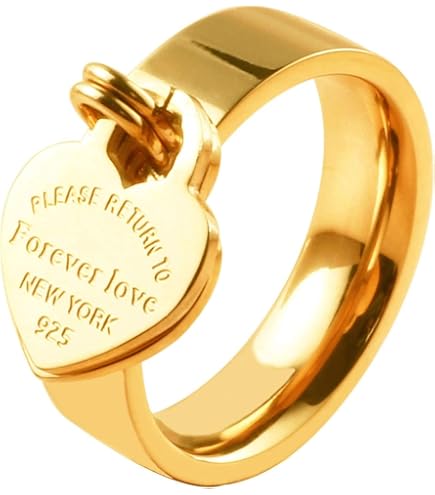 Cutesmile Sterling Silver Dangling Lock Band Ring - 925 Silver Love Ring For Women, Available In Sizes 6-10