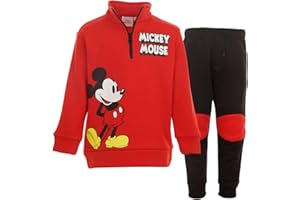 Disney Mickey Mouse Baby Half Zip Sweatshirt and Pants Set Infant to Little Kid