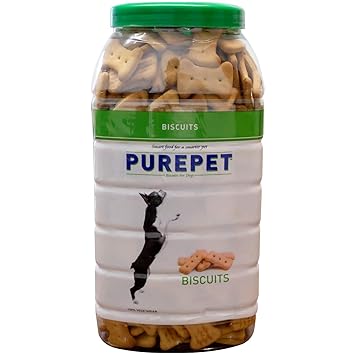 Purepet 100% Vegeterian Biscuit,Dog Treats- Jar, 905g