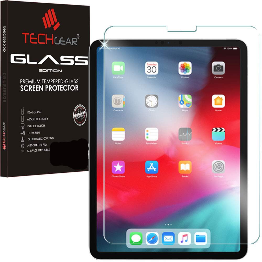 TECHGEAR GLASS Edition for New iPad Pro 12.9" 2022 2021 2020 / 6th 5th 4th Generation, Genuine Tempered Glass Screen Protector Guard Covers [Face ID & Pencil Compatible]