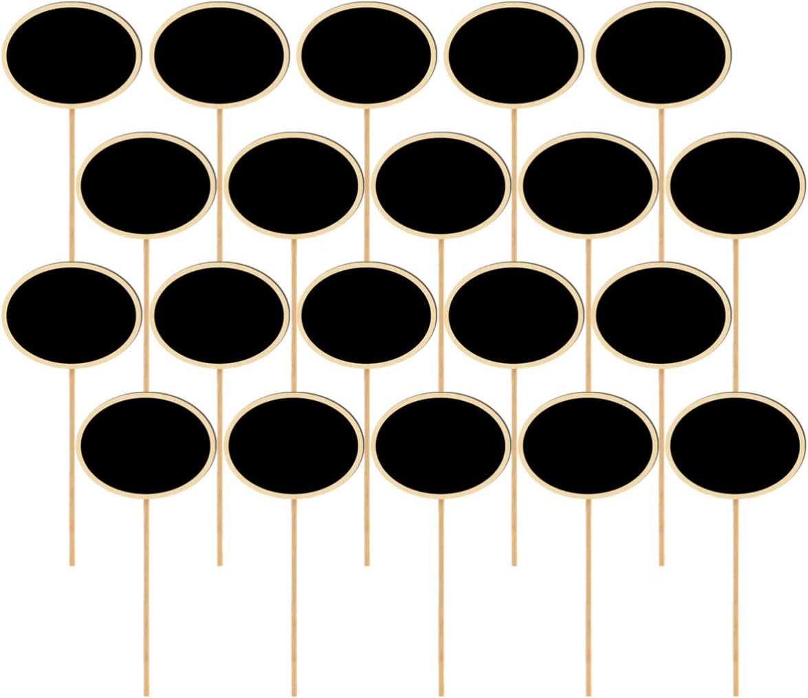 Exceart 20pcs Mini Chalkboards Signs Plant Labels Tag Nursery Pot Herb Garden Markers Flowers Pots Plant Stake Decor