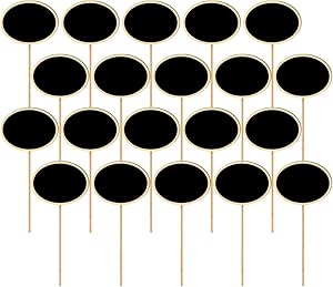 Exceart 20pcs Mini Chalkboards Signs Plant Labels Tag Nursery Pot Herb Garden Markers Flowers Pots Plant Stake Decor