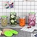 Fermentation Lids for Wide Mouth Mason Jars, Made of Maintenance Free Silicone Airlock Waterless and BPA Free, 5 Pcs(Green)