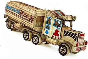 Vaguelly Wooden Truck Coin Storage Box Chic Design and Attractive Color, Decorative Money Bank for Hotels