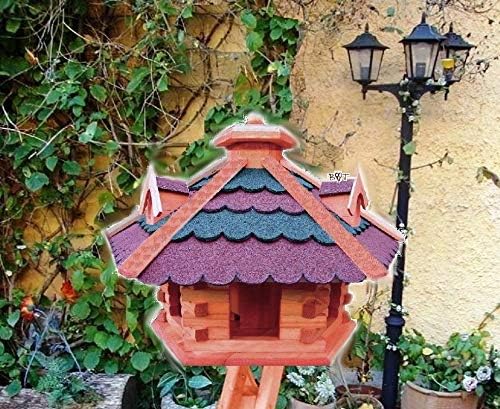 Garden Wood, Re: Feed Bin/Silo - Dosage, Dormers As 3 + Fettspender Roof with Red Roof Grey Maroon Blue Blue/without Stand Bitumen Shingles Birdhouse Feed House