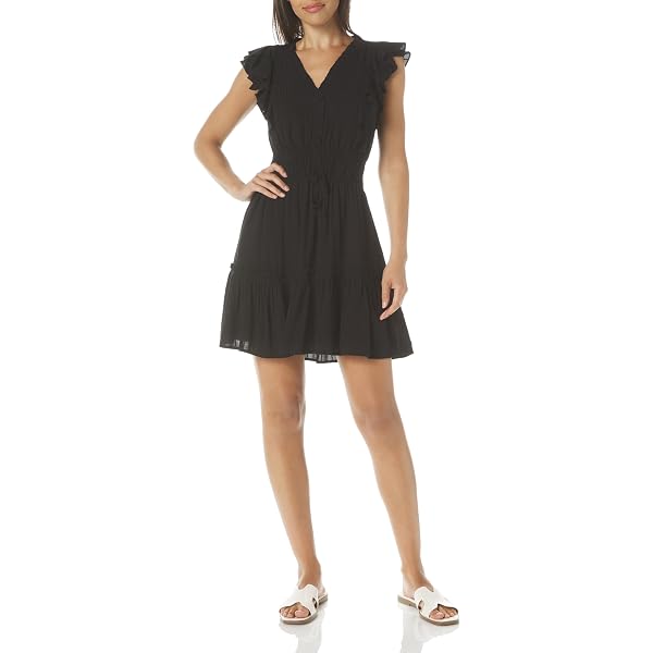slim fit dress slacks Black Faux Leather Short Sleeve Mini Dress - All Dresses main image 1