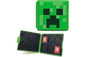 doepeBAE Switch Game Card Case - Portable Hard Shell Storage with 12 Card Slots (M Green)