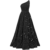 Sequin One Shoulder Prom Dresses for Women 2026 Sparkly Long Ball Gowns Formal Dress Aline Evening Party Gowns