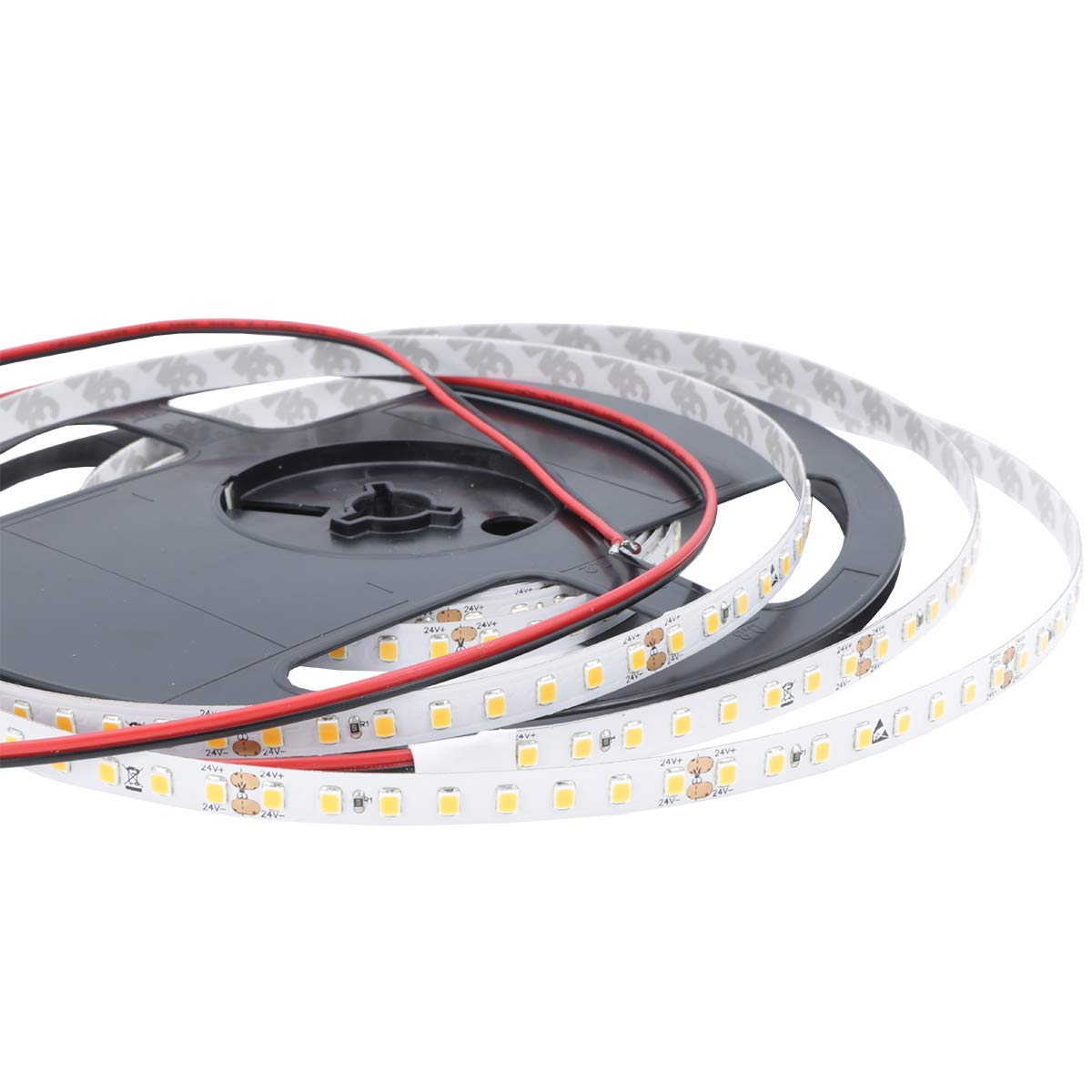 iluminize LED Strip Led Lights: Highly Efficient LED Strip with 128 LEDs per Metre, 125.5 lm/W, SMD2835, 8 mm Wide, Highly Selected, 24 V, 8.6 W per Metre, 5 m on Roll (5000 K Ra 95 IP33)