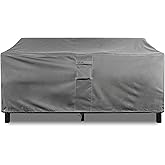 KHOMO GEAR Outdoor Couch Cover Patio Furniture Covers Waterproof Loveseat Cover - for Wide Love Seats - 76" Length x 37" Depth