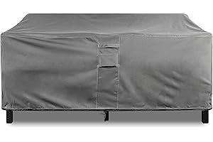 KHOMO GEAR Outdoor Couch Cover Patio Furniture Covers Waterproof Loveseat Cover - 48'' x 32.5'' x 31" - Grey