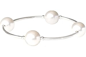 Made As Intended Blessing Bracelet, 12mm White Simulated Crystal Pearls