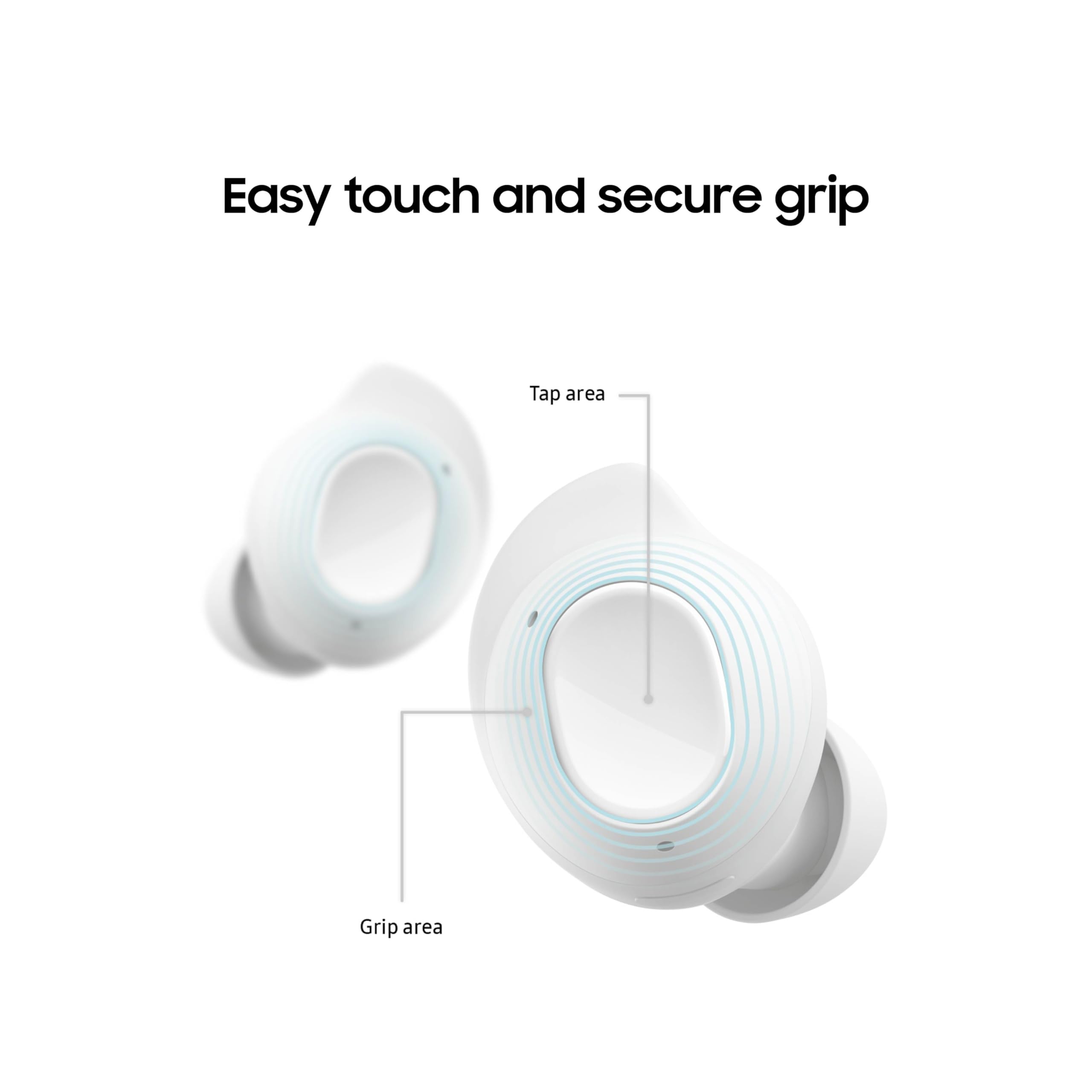 Samsung Galaxy Buds FE True Wireless Bluetooth Earbuds, Comfort and Secure in Ear Fit, Auto Switch Audio, Touch Control, Built-in Voice Assistant, White [US Version, 1Yr Manufacturer Warranty] - Image 3
