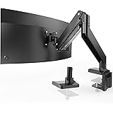 Heavy Duty Monitor Arm for Ultrawide Screens up to 49 inch and 33lbs, Premium Aluminum Single Desk Mount Stand with Gas Sprin