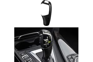 HENGYUESHANG Car Sticker Decal Gear Shift Knob Cover Carbon Color ABS Trim fits for BMW F20 F21 F22 F23 F30 F31 F32 F33 F34 F35 F36 F07 F10 F12 F13 F15 F16 F25 F26 Accessories (Style A)