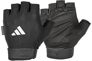 adidas Essential Training & Weightlifting Gloves, Fingerless Workout Gloves