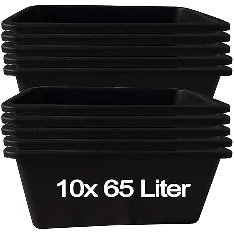 10 Stk. 65 Liter Mörtelkasten Tuppe Mörtelwanne Zementkübel Maurerwanne