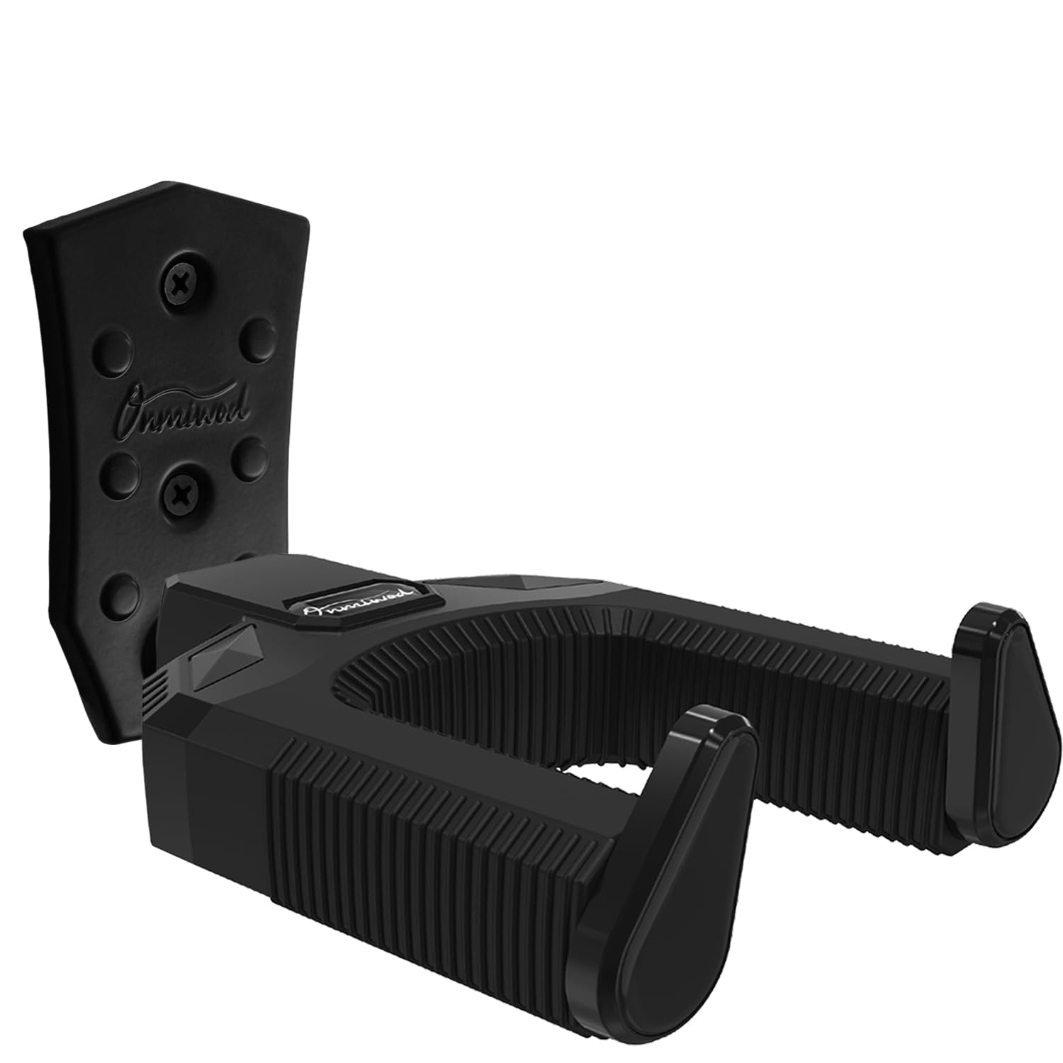 Photo 1 of Guitar Wall Mount, Auto Lock Guitar Hanger, Black Metal Guitar Wall Hangers Headstock Shape, Guitar Holder Hook Wall for Classical, Acoustic, Electric Guitar, Banjo, Gift for Guitar Player