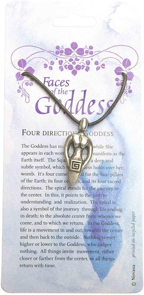 Native American Indian Pewter Four Directions Pendant Necklace