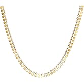 18K Gold Plated Beaded Necklaces for Women Dainty Circle Coin Butterfly Star Drop Cute Tassel Choker Chain Trendy Stainless Steel Jewelry