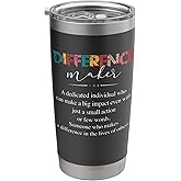 Difference Maker Gifts for Women Coworker Nurse Boss Teacher Stainless Steel Insulated Tumbler