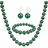 GEMTAL Beaded Necklaces for Women, Natural Gemstone Bead Choker Necklace10MM Bead Strand Choker Collarbone Necklace Healing Crystal Chakra Necklace Western Jewelry For Women Jewelry Gifts