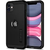 Spigen Tough Armor Designed for Apple iPhone 11 Case (2019) - Black | Integrated kickstand, air cushion tech, military-grade protection