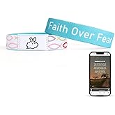 Christian Daily Bible Verse Bracelets: Scan Wearable Scripture Christian Bracelet for Men Women - Faith Prayer Gospel Wristbands Daily Bible Verse Bracelet God Jesus Wrist Band Religious Gifts for Men