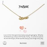 Heart Love Lettering Necklace – Minimalist Romantic Pendant for Women, Dainty Layering Jewelry, gift for her, Anniversary, Everyday Gift Message Card, Script Lettering Necklace, 16+2 inch (Yellow Gold)
