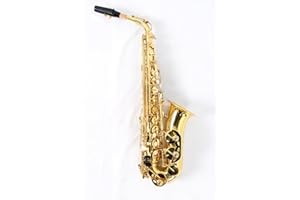 MAKANU Alto Saxophone, Lacquer Golden, Beginner Saxophone, alto sax suitable for Beginners or Advanced Students
