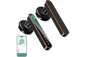 IRONZON Fingerprint Door Lock with Handle Smart Door Lock with Keypad for Home Hotel Office Apartment Bedroom