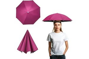 YELARXI Umbrella Hat, Fishing Hat Hands Free Waterproof Adjustable Sun Rain Cap Hat with Elastic Band Fit for Fishing