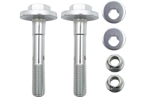 YEELUZAN 2Sets Rear Toe Link Arm Cam Bolt Nut Washer Kit Compatible with Tesla Model X Model S 2012-2021, Replacement for 2007061