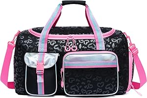 ORUIJI Kids Duffle Bag Girls Women Travel Bag Gifts Overnight Bag for Girls Women Tote Bag Sleepover Bag for Girls Gym Dance Bag with Shoes Compartment