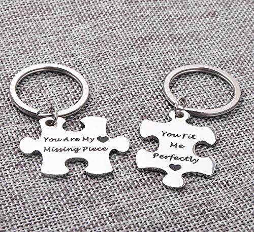 Runalp You are My Missing Piece, You Fit Me Perfectly, Hand Stamped Jewelry, Relationship Gift