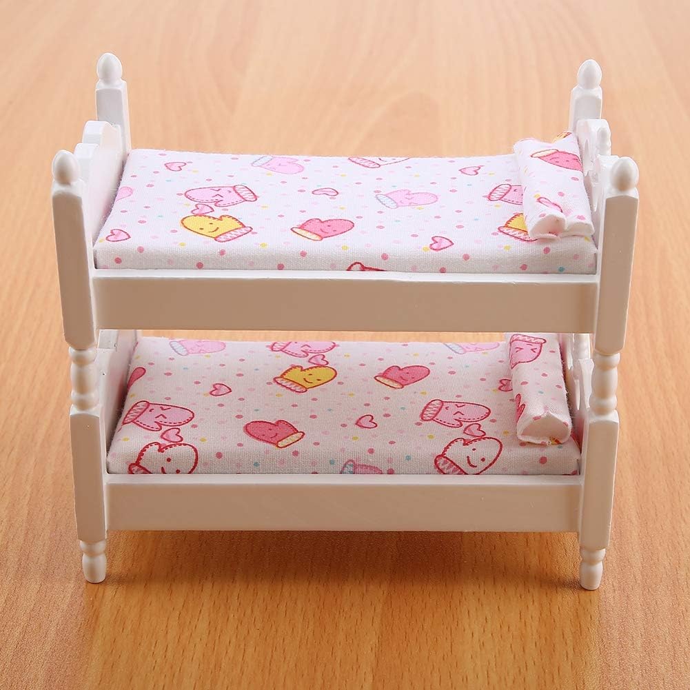SunshineFace Doll Bed, 112 Doll House Mini Furniture Children Bedroom