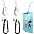4Pcs Hooks Set Accessories Compatible for Bogg Bag, Insert Carabiner Key Chain Holder Charms, Compatible for Small & Large Beach Bags