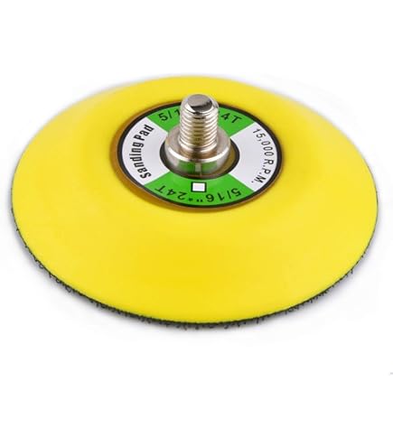 2-Pack 5-Inch Dual Action Backing Plates - Hook & Loop, 5/16"-24 Thread, For Car Polisher & Sander