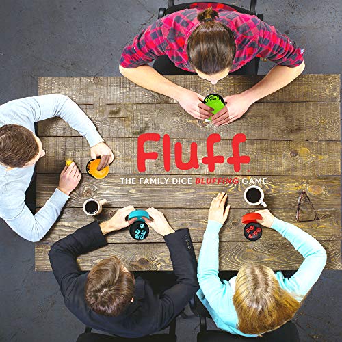 Bananagrams Fluff Rolling Dice Game Family Game with Cups Like Liars