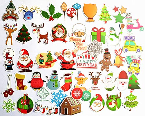 image for smarthu 100pcs Stickers,Santa Claus, Christmas Atmosphere, Christmas t