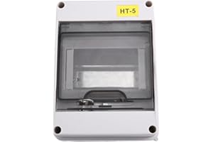 Wooswen HT Series Junction Box 5WAY IP65 Waterproof Distribution Box Outdoor Plastic Electrical withLock HT-5 Way forCircuit 