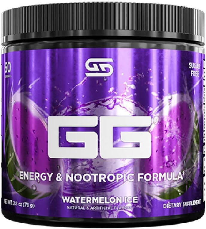 GG Watermelon Ice Tub (60 Servings) Gaming Energy and Nootropic Formula