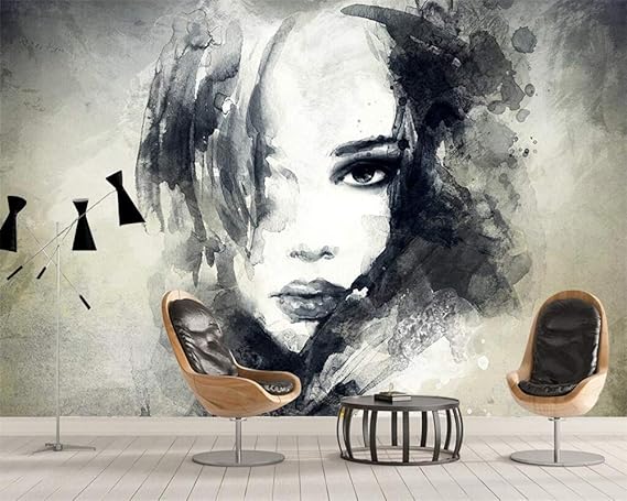 Fondo de pantalla personalizado, estilo retro, blanco y negro, belleza