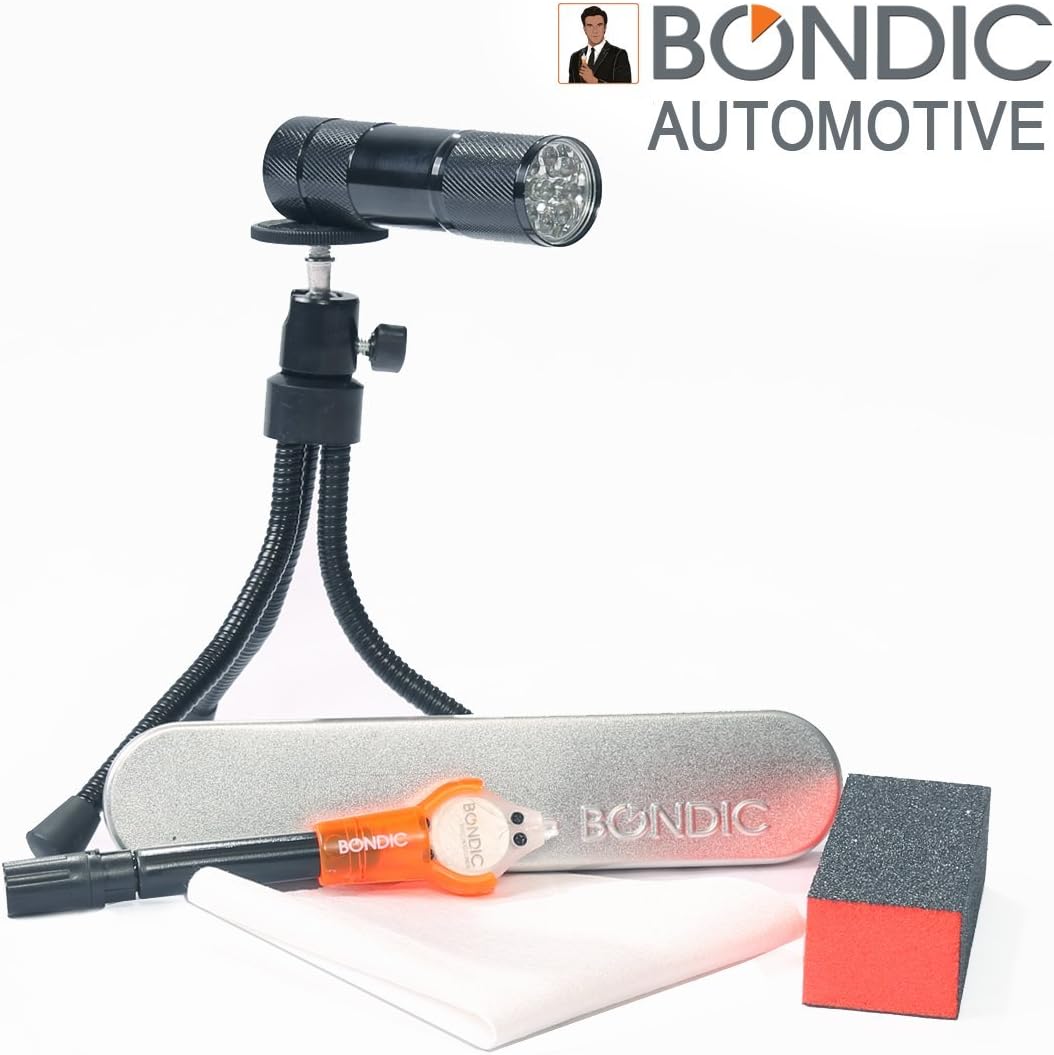 Bondic Starter Kit. The World's First Liquid Plastic Welder. Bond, Build, Fix and Fill Almost Anything in Seconds. Bondic Works Where Glue Fails! (Bonus LED Tripod Flashlight Included)