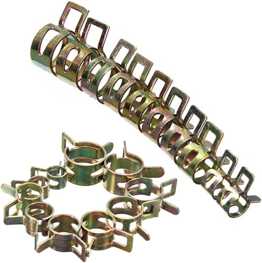 100 Pcs Spring Band Type Clamps Vacuum Fuel Hoses Line, Pipe Tube Clamp