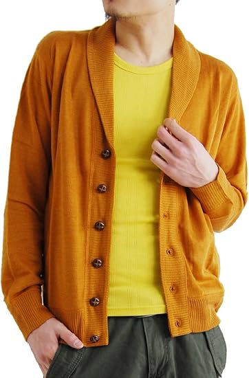 Amazon アーケード Arcade 3color メンズ カーディガン ショールカラーカーディガン L キャメル カーディガン 通販